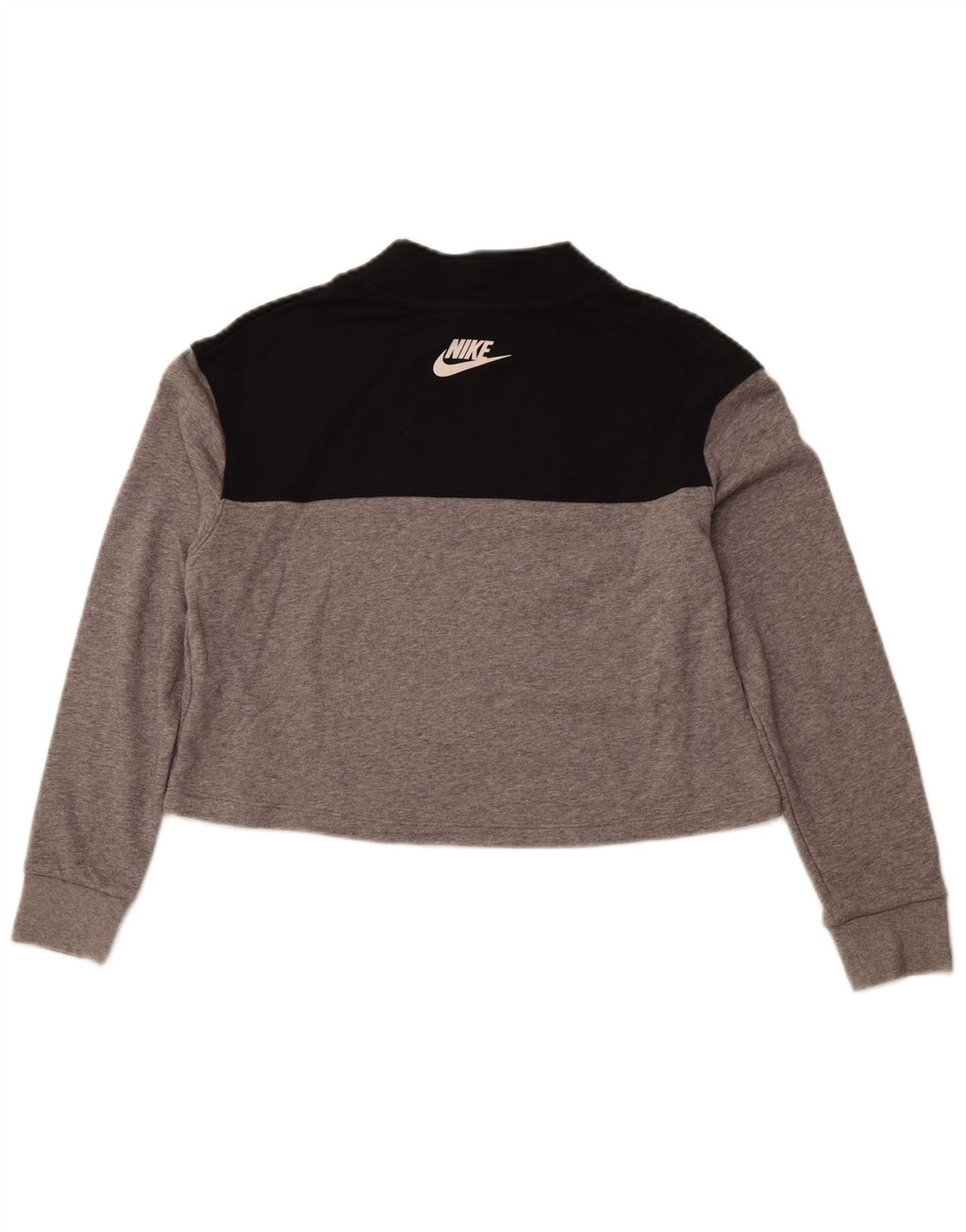 NIKE Mädchen Crop Standard Fit Sweatshirt Pullover 13–14 Jahre XL Grau