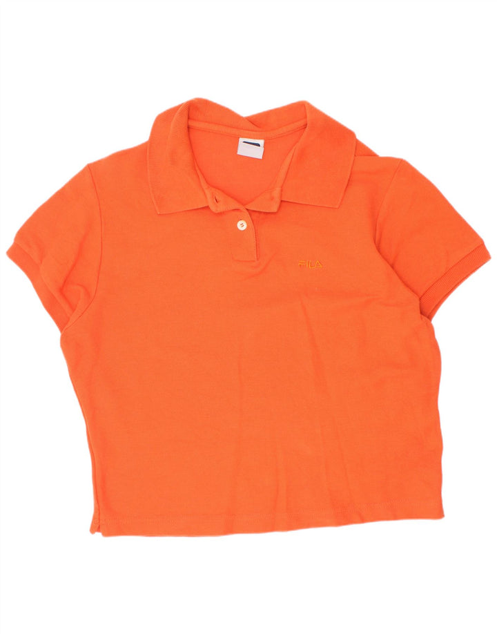 Fila Damen Crop Poloshirt IT 44 Mittelorange