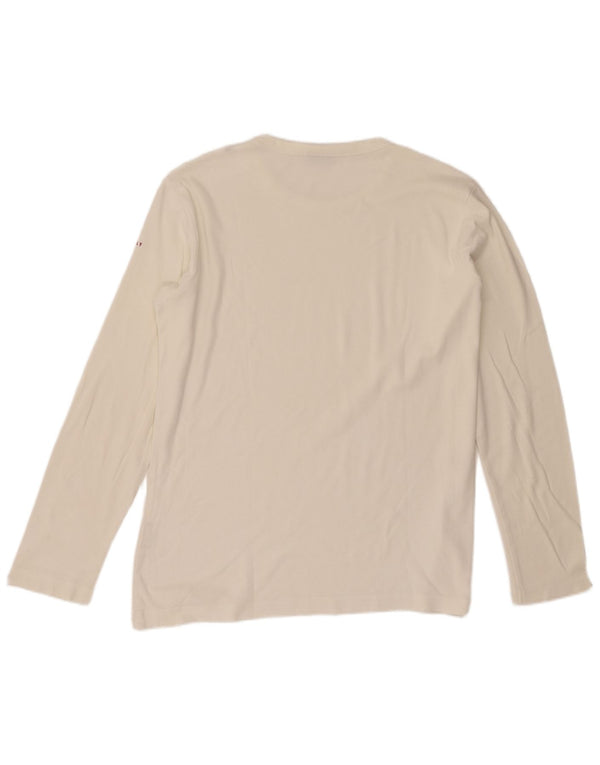 Replay Damen Top Langarm UK 18 XL Off White Cotton