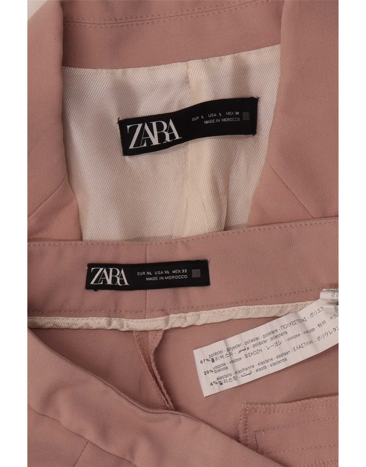 Zara Damen-Anzug mit 2 Knöpfen, 2-teilig, UK 16, Größe L, W32, L31, Rosa, Polyester