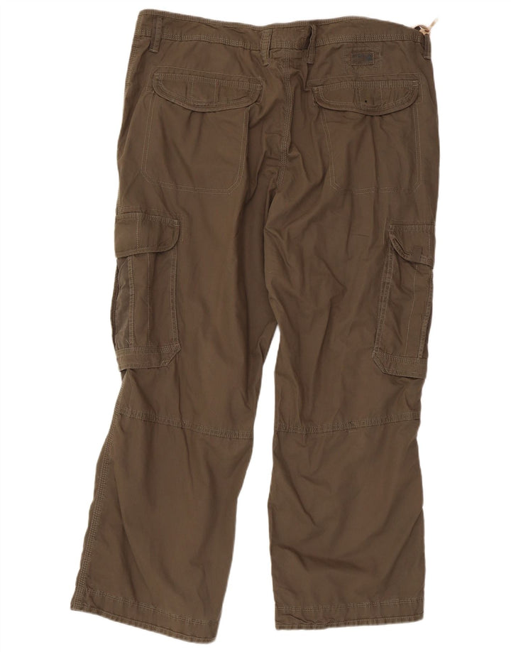 Gerade Herren-Cargohose von Marks & Spencer, Breite 40, Länge 29, Braun, Baumwolle