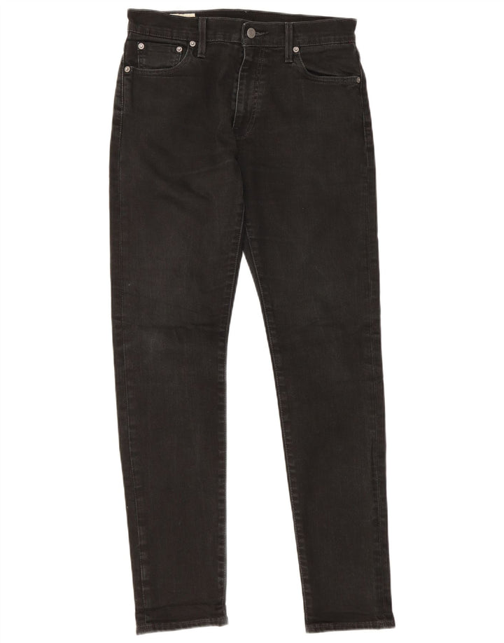 Levi's Herren Slim Jeans W30 L29 Schwarze Baumwolle