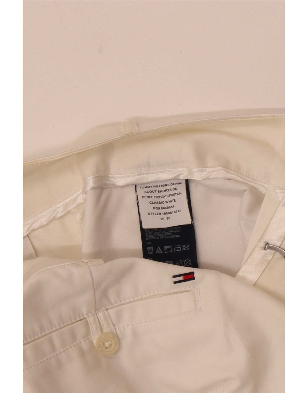 Tommy Hilfiger Damen Chinoshorts W30 mittelweiße Baumwolle
