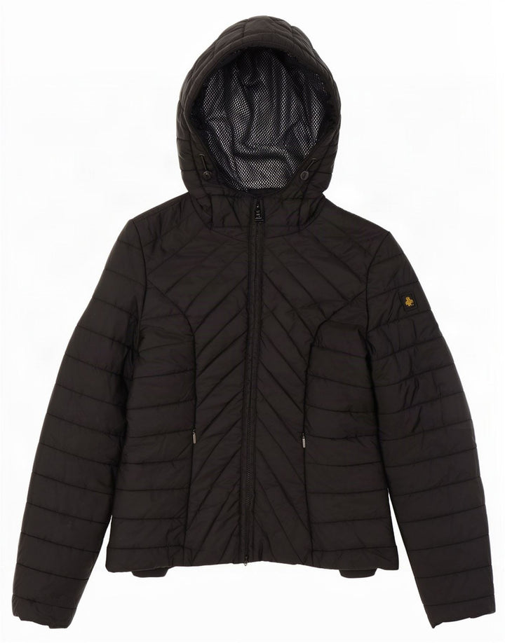 Refrigiwear Wattierte Damenjacke mit Kapuze IT 48 Large Schwarz Polyamid