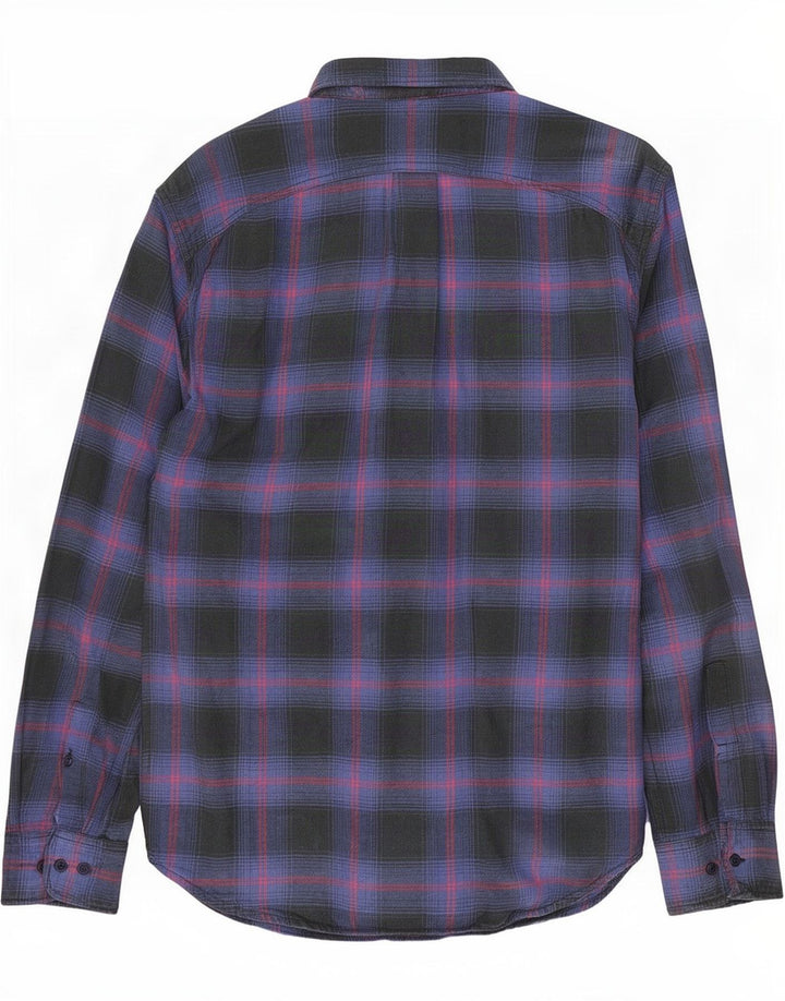 Lee Herren-Flanellhemd mit entspannter Passform, klein, marineblau, kariert, Baumwolle
