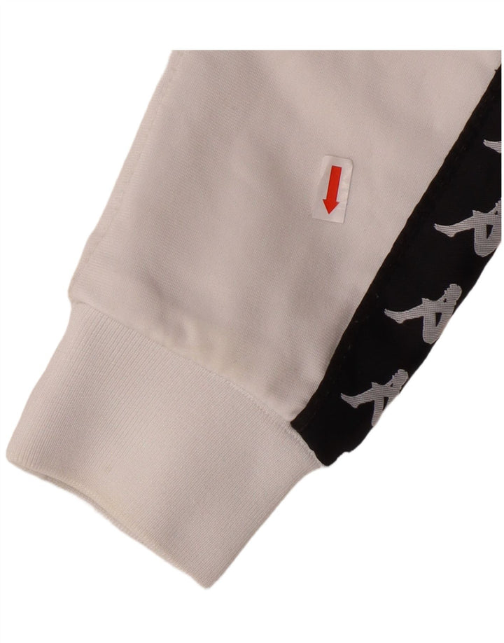 KAPPA Mädchen-Trainingsanzug mit grafischem Oberteil, 11–12 Jahre, Größe S, Weiß