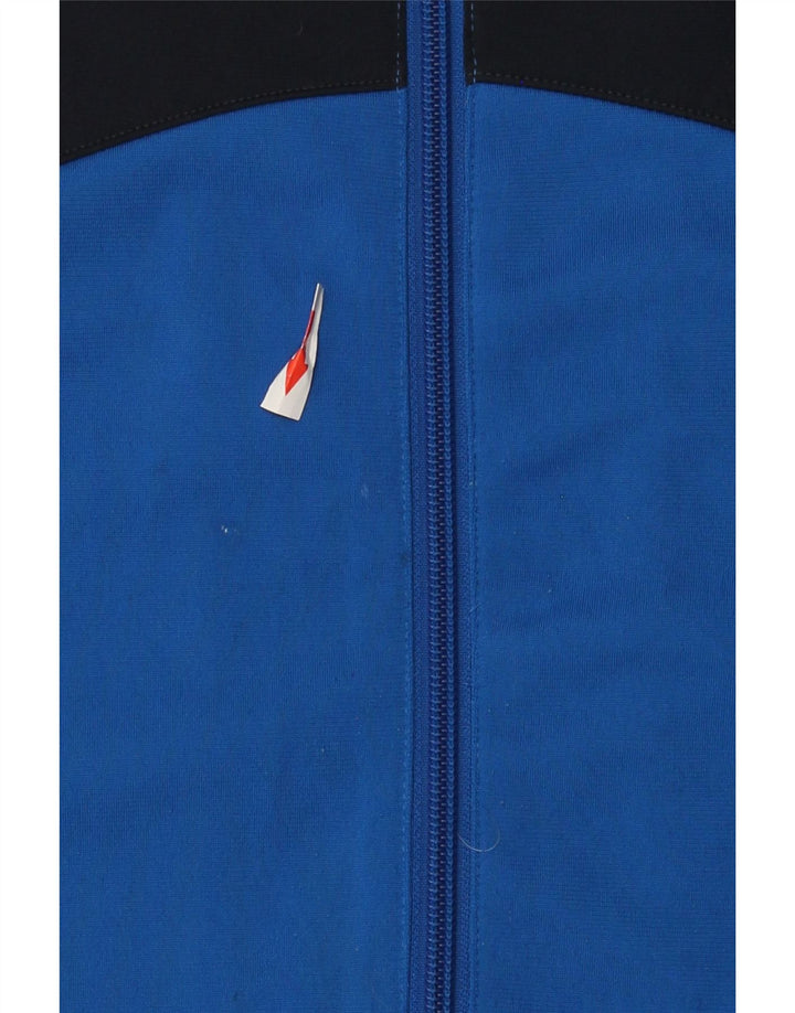 Adidas Jungen Grafik-Trainingsanzug-Top-Jacke, 13–14 Jahre, blaues Farbblockdesign