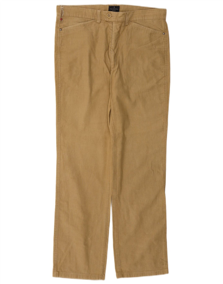 TRUSSARDI Herren gerade Cordhose IT 48 Medium W32 L31 Beige