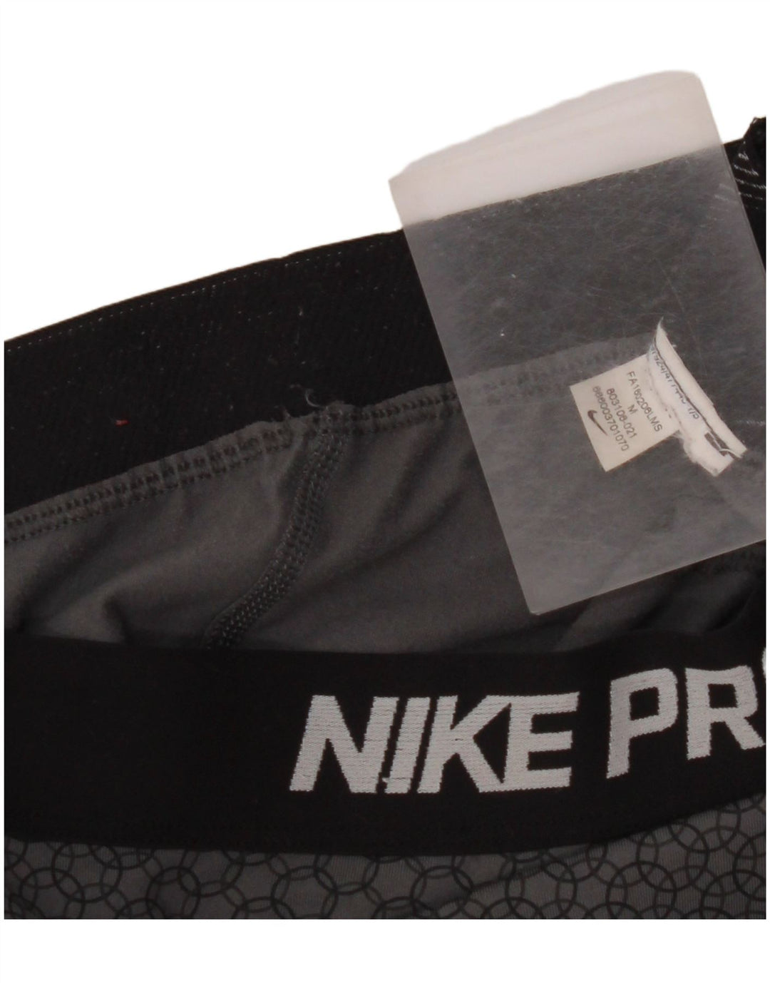 NIKE Damen Grafik-Leggings UK 12 Mittelgrau Geometrisch