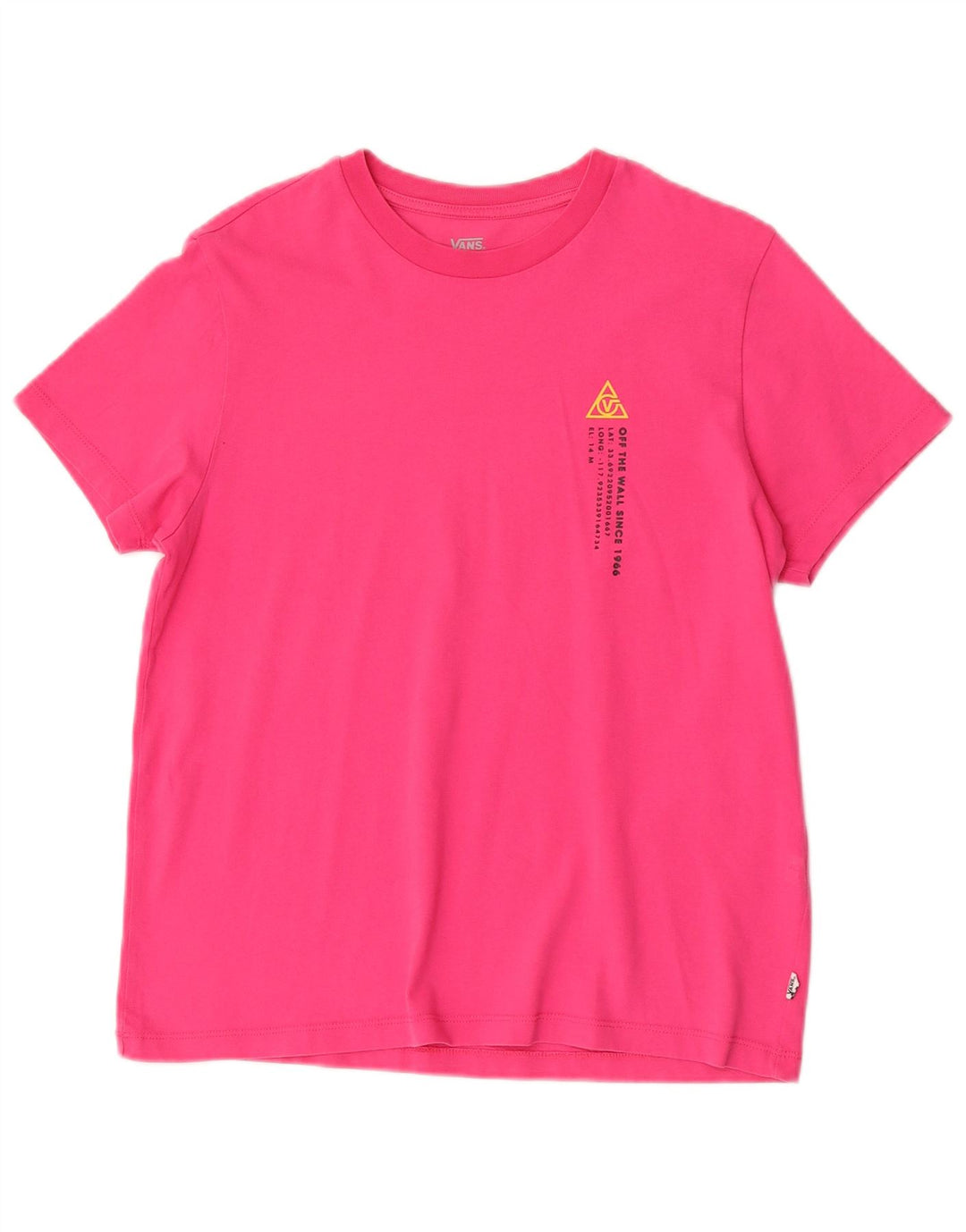 Vans Damen Grafik-T-Shirt-Oberteil UK 14 Mittelrosa