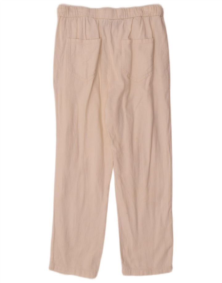 Zara Damen Hose mit Pegged-Ausschnitt, Größe S, W26, L23, Beige