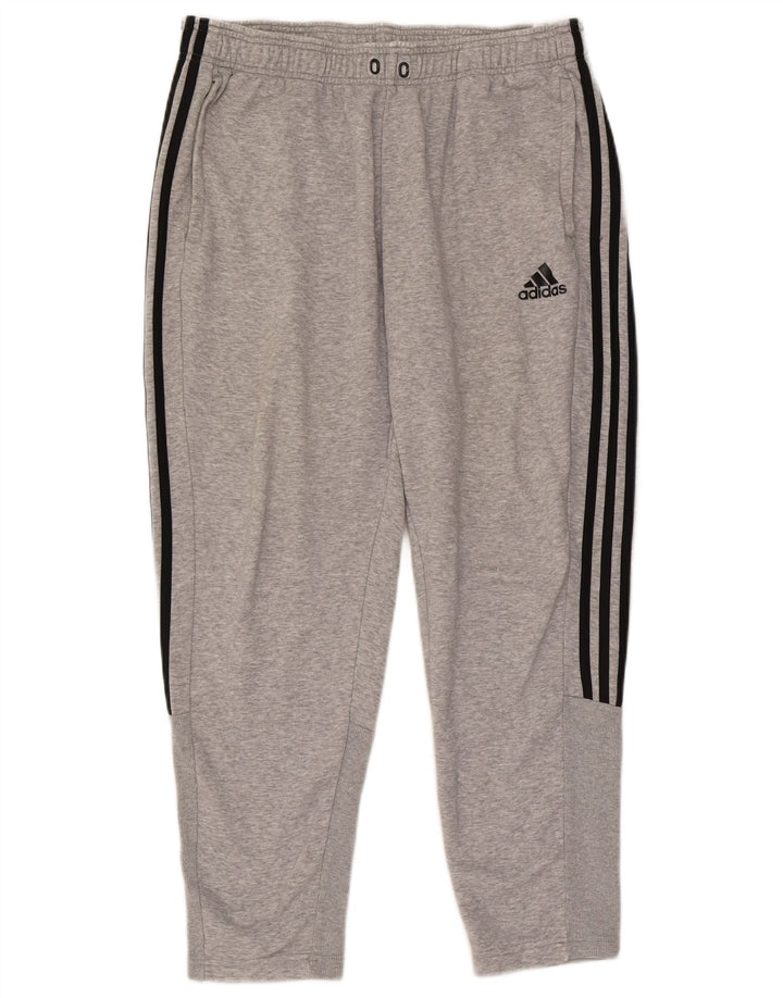 Adidas Herren-Trainingshose XL, graue Baumwolle