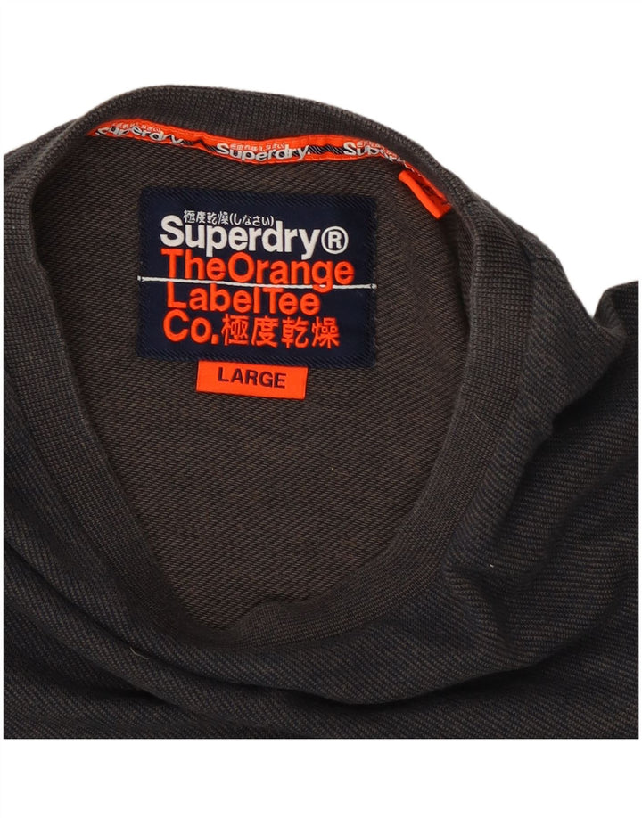 Superdry Herren-Oberteil aus langärmliger Baumwolle in Grau