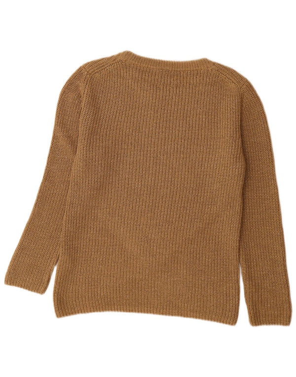 Massimo Dutti Damen-Pullover mit U-Boot-Ausschnitt, UK 14, Größe L, Beige, Acryl