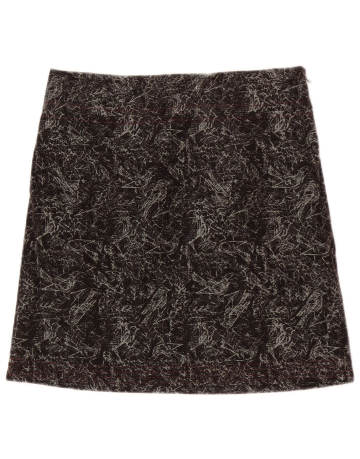 White Stuff Damen-Minirock aus Cord mit abstraktem Muster, Gr. 8, Größe S, W28, Grau
