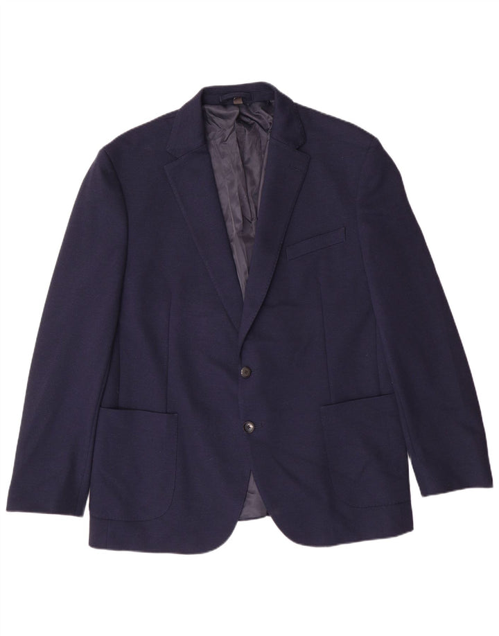 MARKS & SPENCER Herren-Blazer mit 2 Knöpfen, UK 46 3XL, Marineblau, Polyamid