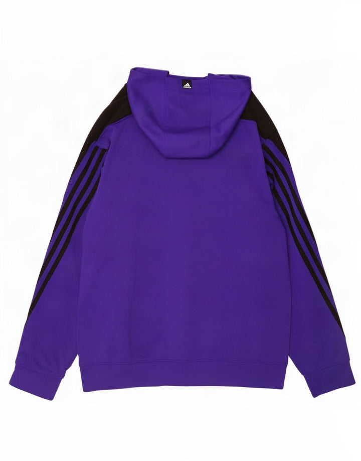 Adidas Herren Kapuzenpullover, groß, lila, Farbblock-Polyester