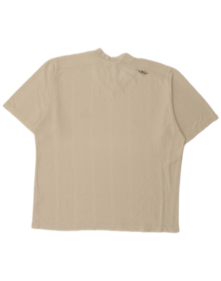 ADIDAS Herren T-Shirt Top UK 40/42 Mittelbeige Baumwolle