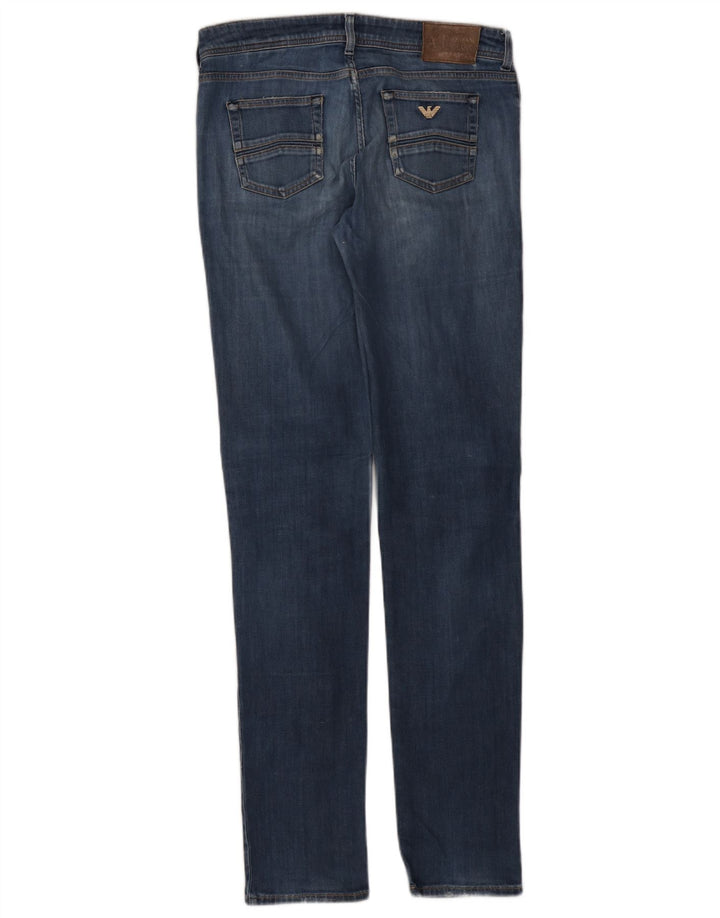 ARMANI Damen Slim Jeans W31 L34 Blaue Baumwolle