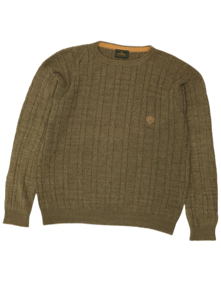MC Gregor Herren-Pullover mit Rundhalsausschnitt, Mittelkhaki