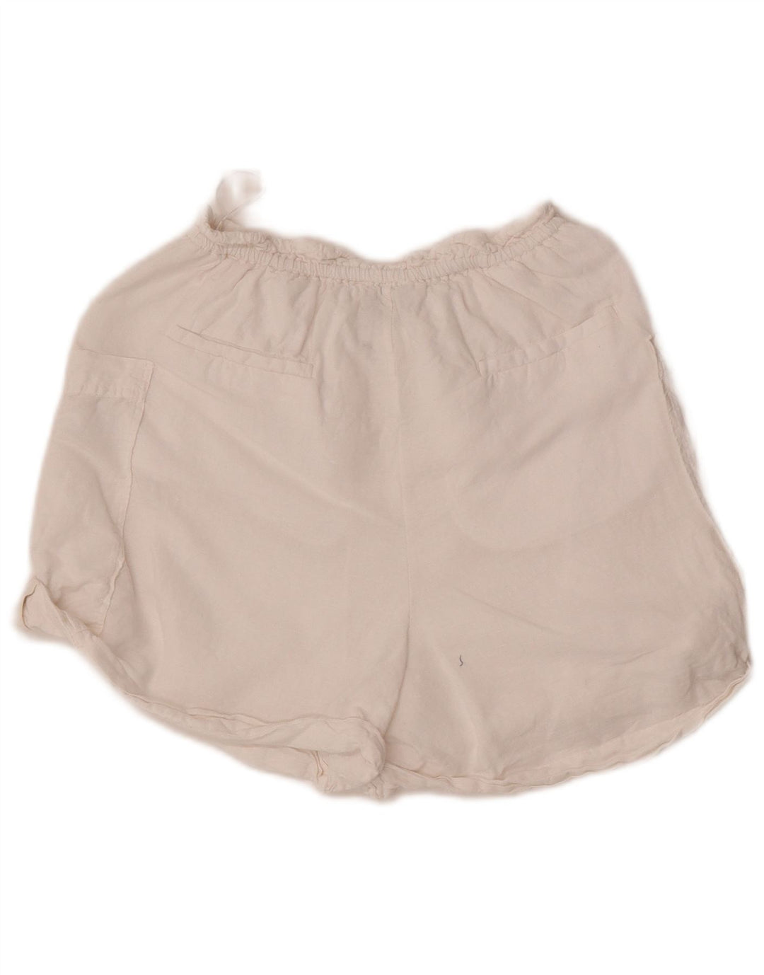Zara Damen Freizeitshorts XS W24 Weißes Leinen
