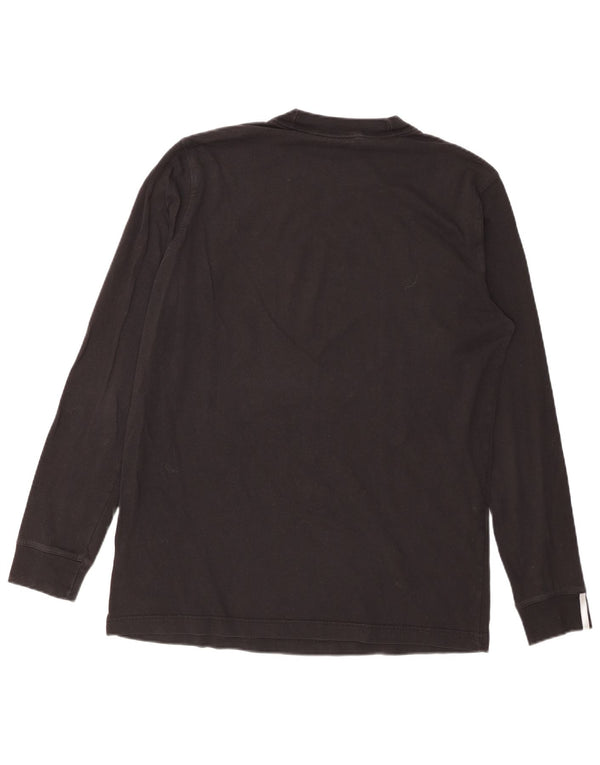 ADIDAS Womens Graphic Top Long Sleeve UK 16 Large Black Cotton