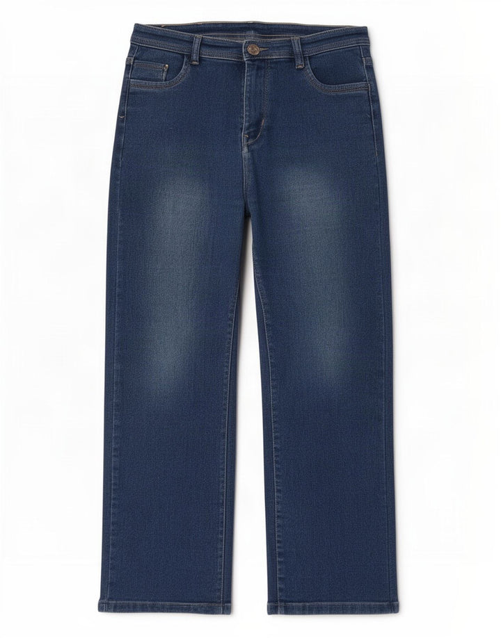 Zara Damen Straight Jeans W32 L25 Blau