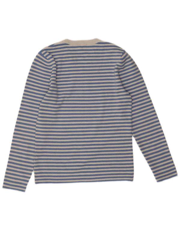 John Lewis Damen-Pullover mit Rundhalsausschnitt, UK 12, Mittelblau gestreift