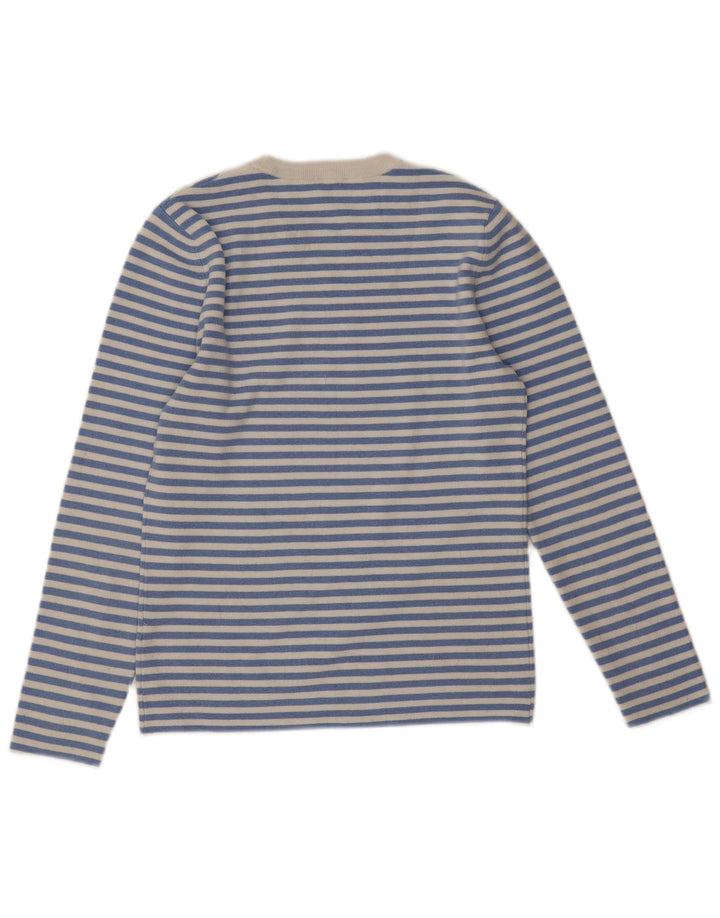 John Lewis Damen-Pullover mit Rundhalsausschnitt, UK 12, Mittelblau gestreift