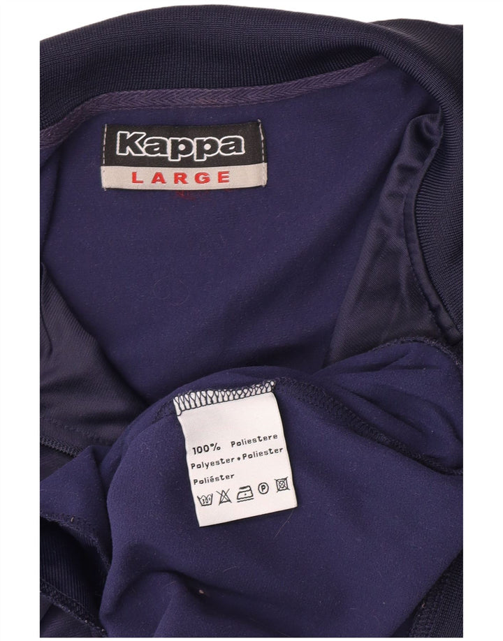 Kappa Herren-Trainingsanzug-Oberteil, Jacke, groß, marineblau, Polyester
