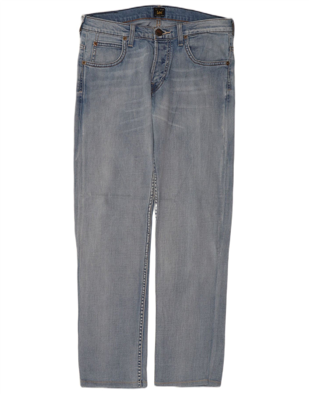 Lee Damen Powell Straight Jeans W30 L28 Blaue Baumwolle