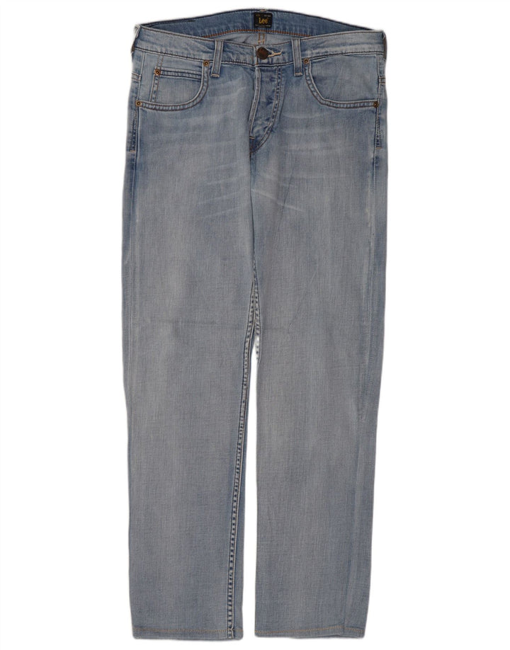 Lee Damen Powell Straight Jeans W30 L28 Blaue Baumwolle