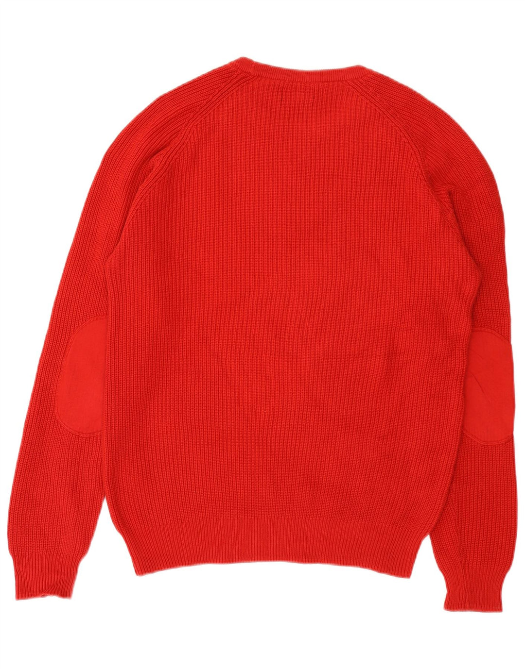 Zara Herren-Pullover mit U-Boot-Ausschnitt, groß, rote Baumwolle