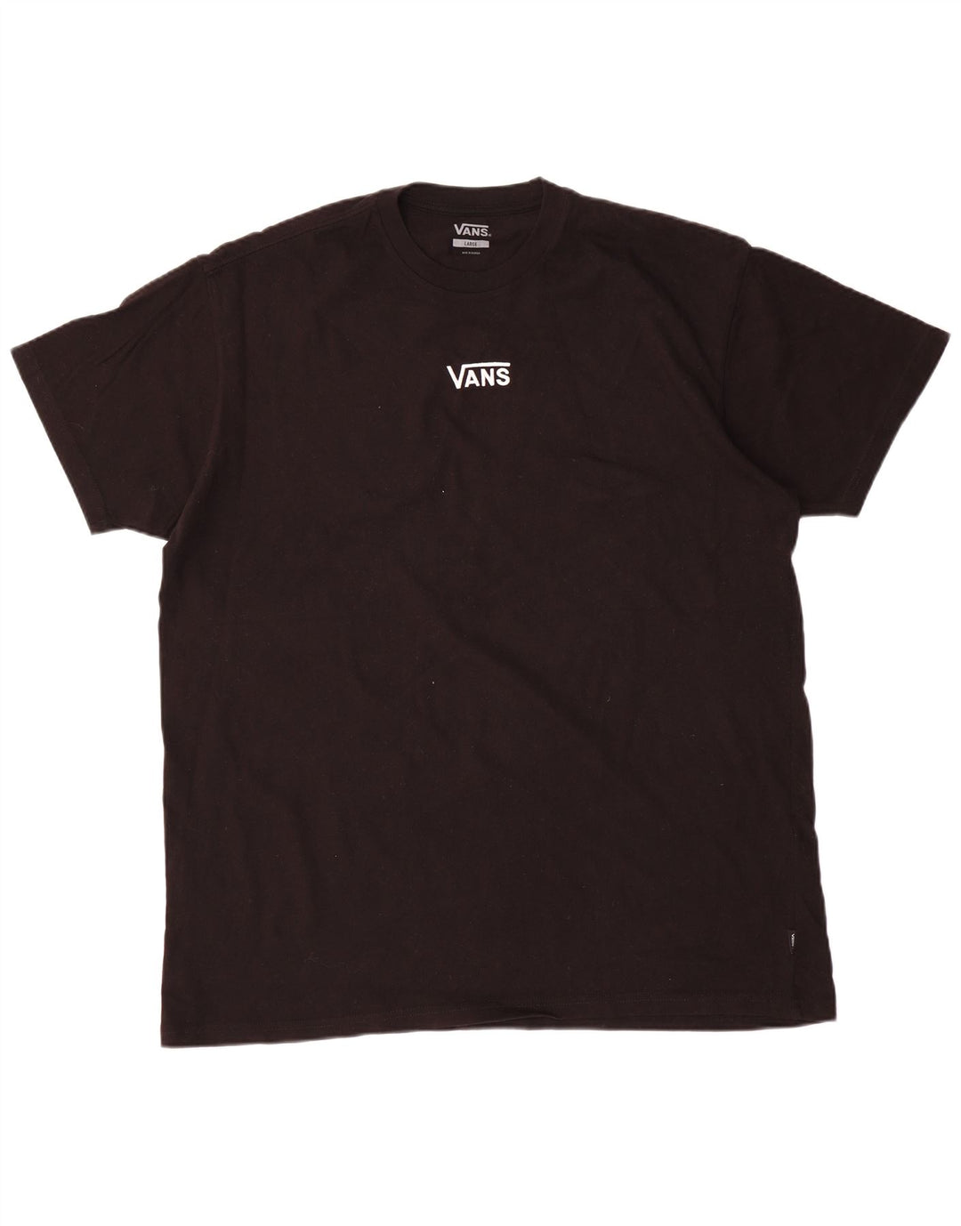 Vans Herren T-Shirt Top Large Schwarz Baumwolle