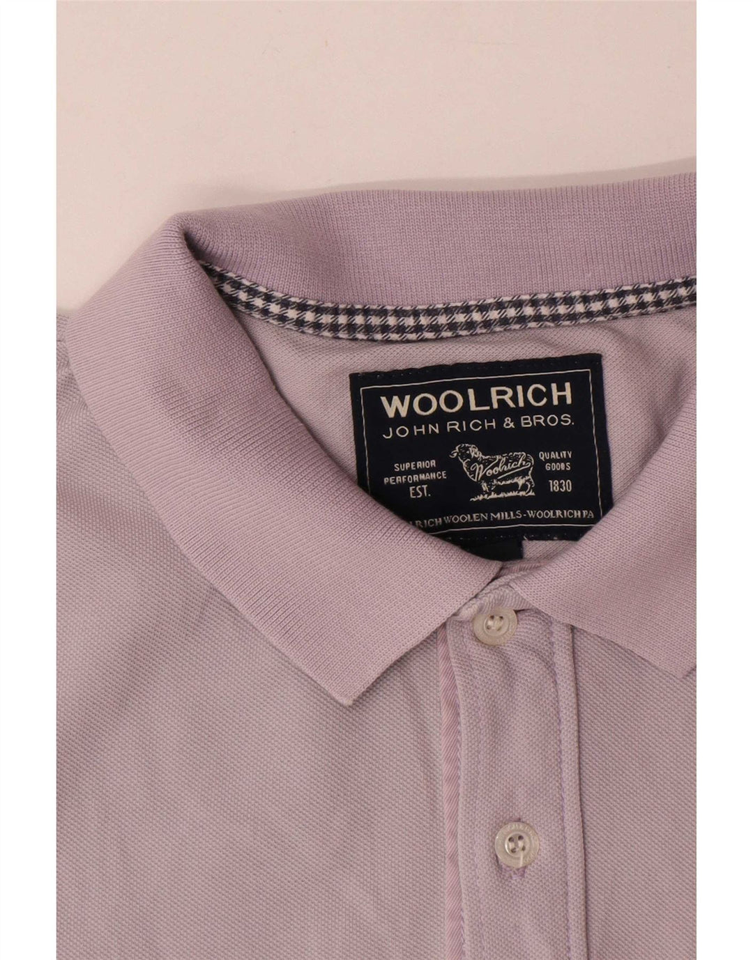 Woolrich Herren-Poloshirt aus mittelvioletter Baumwolle