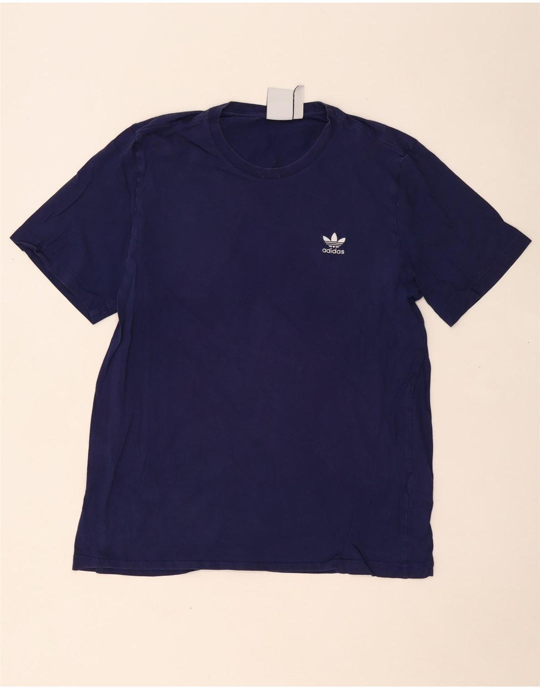 ADIDAS Mens T-Shirt Top Large Navy Blue Cotton