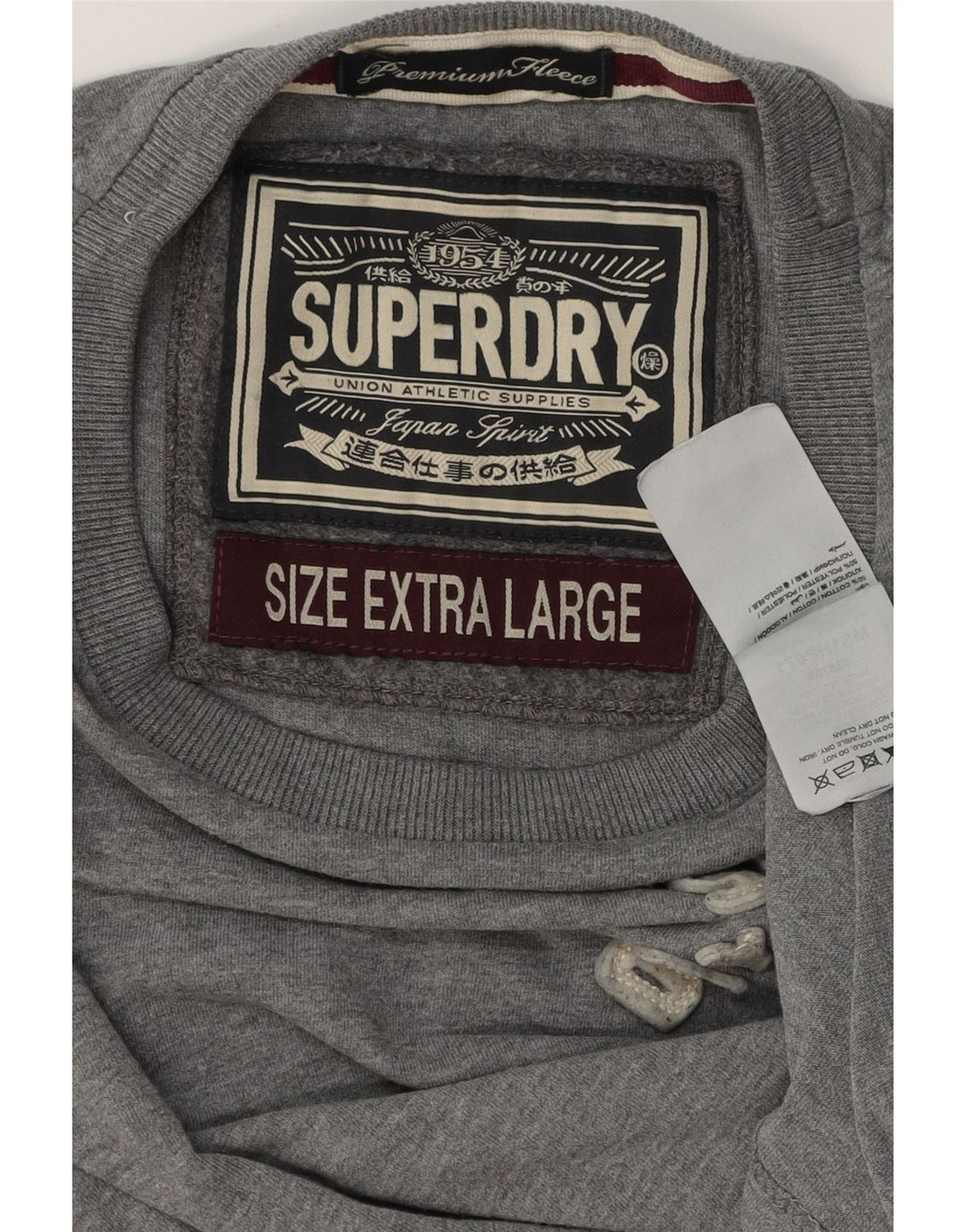 SUPERDRY Herren Grafik-T-Shirt-Oberteil XL aus grauer Baumwolle