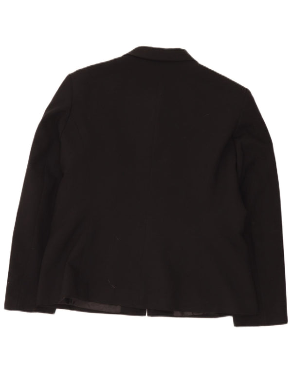 Vintage Damen Blazer mit durchgehendem Reißverschluss, Gr. 16, Groß, Schwarz