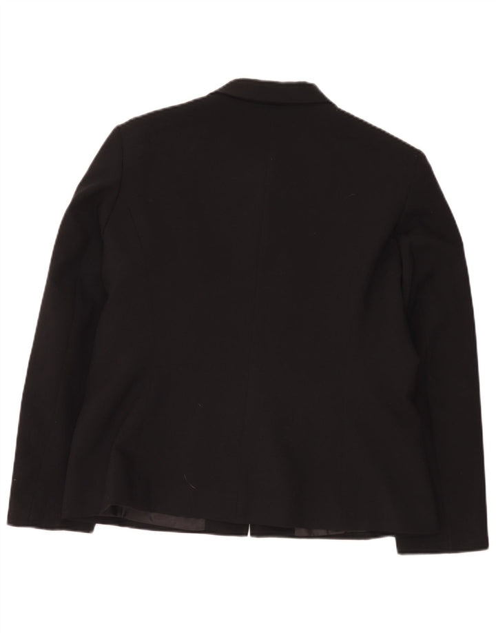 Vintage Damen Blazer mit durchgehendem Reißverschluss, Gr. 16, Groß, Schwarz