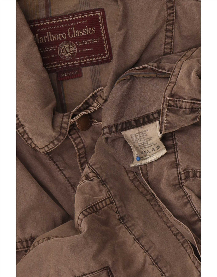 Marlboro Classics Herren Bomberjacke UK 38 Mittelbraune Baumwolle