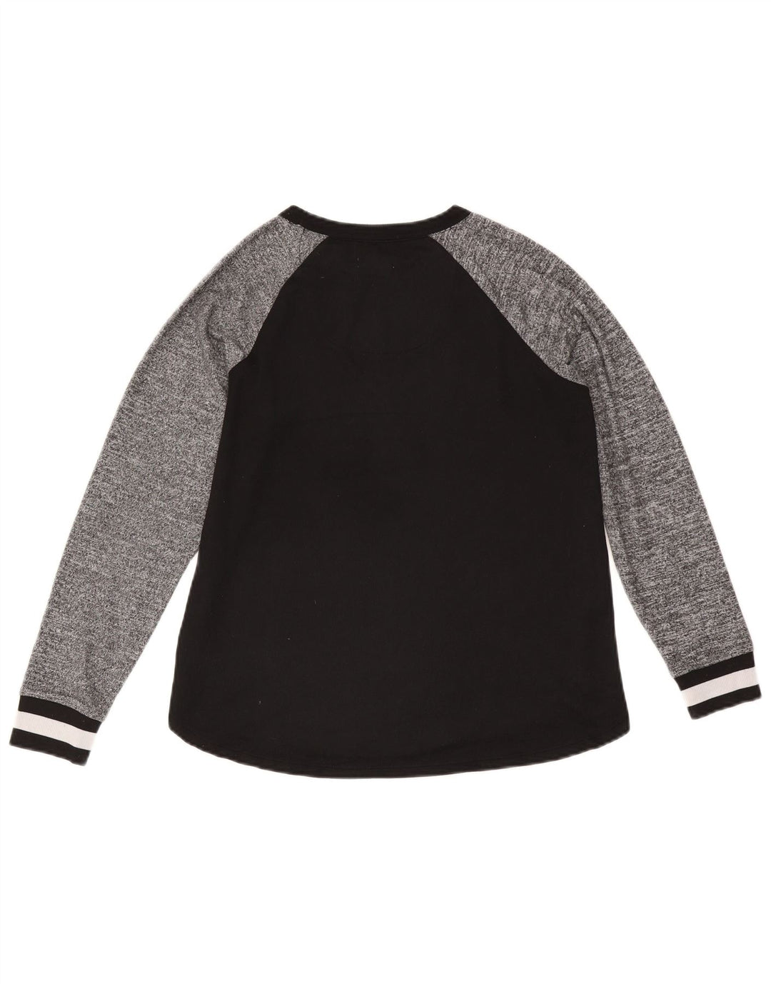 Dkny Womens Graphic Top Langarm UK 10 Small Schwarz Colourblock Polyester
