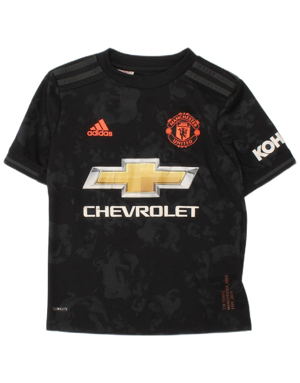 Adidas Boys Manchester United Graphic T-Shirt Top 7-8 Years XS Black
