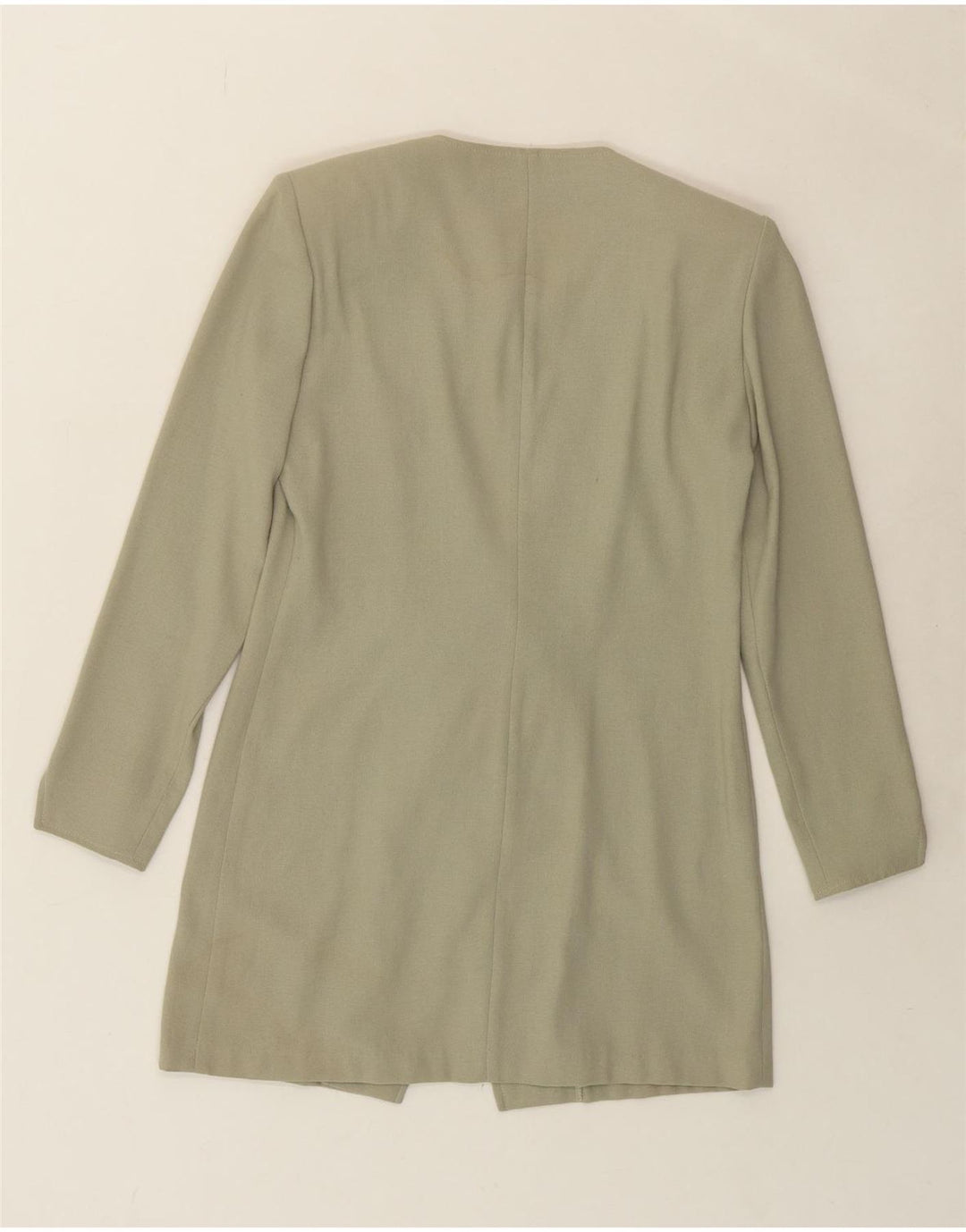 VINTAGE Womens Longline Double Breasted Blazer Jacket IT 42 Medium Green Vintage Vintage and Second-Hand Vintage from Messina Hembry 