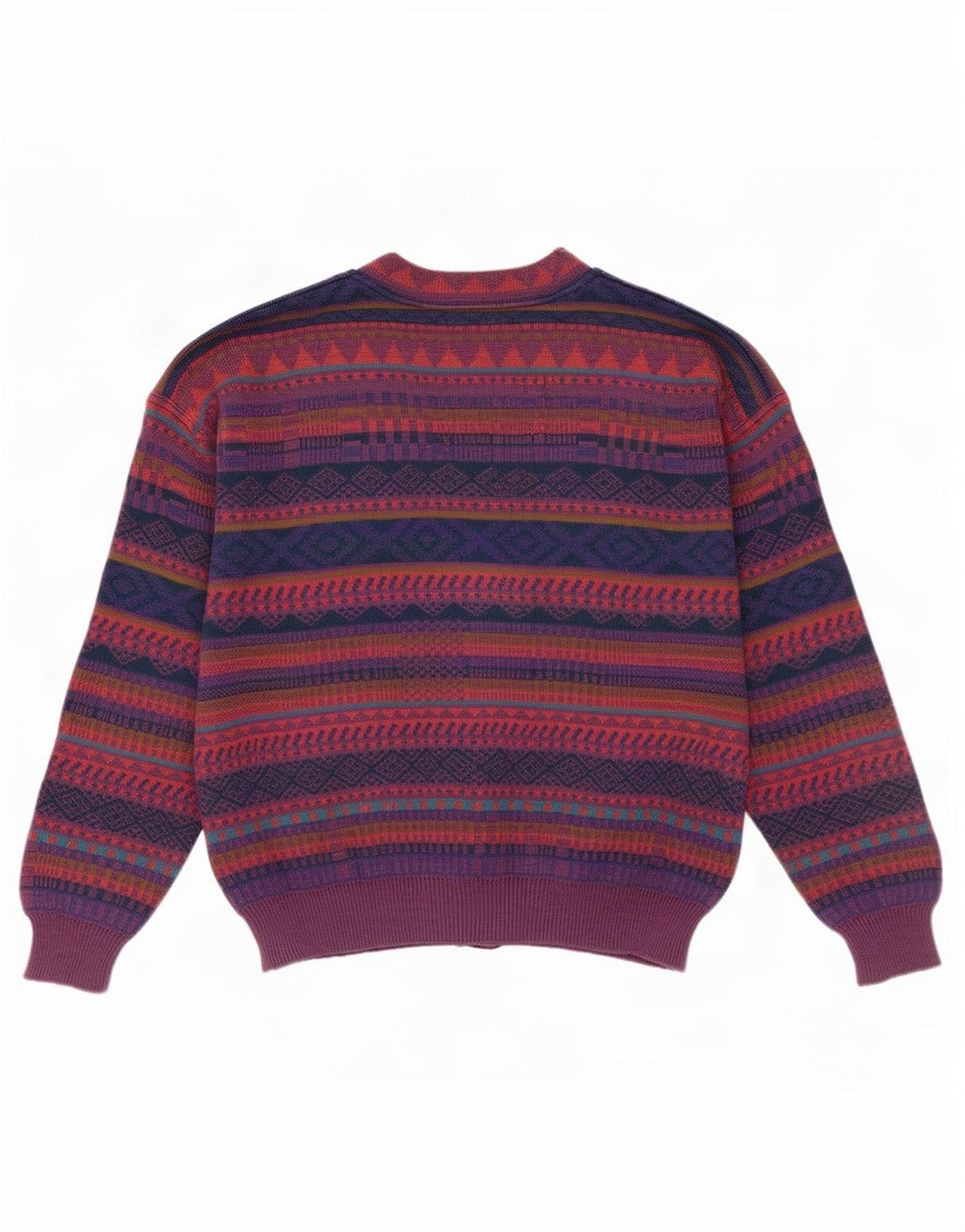 Vintage Herren Cardigan Pullover IT 50 Medium Mehrfarbig Geometrisch