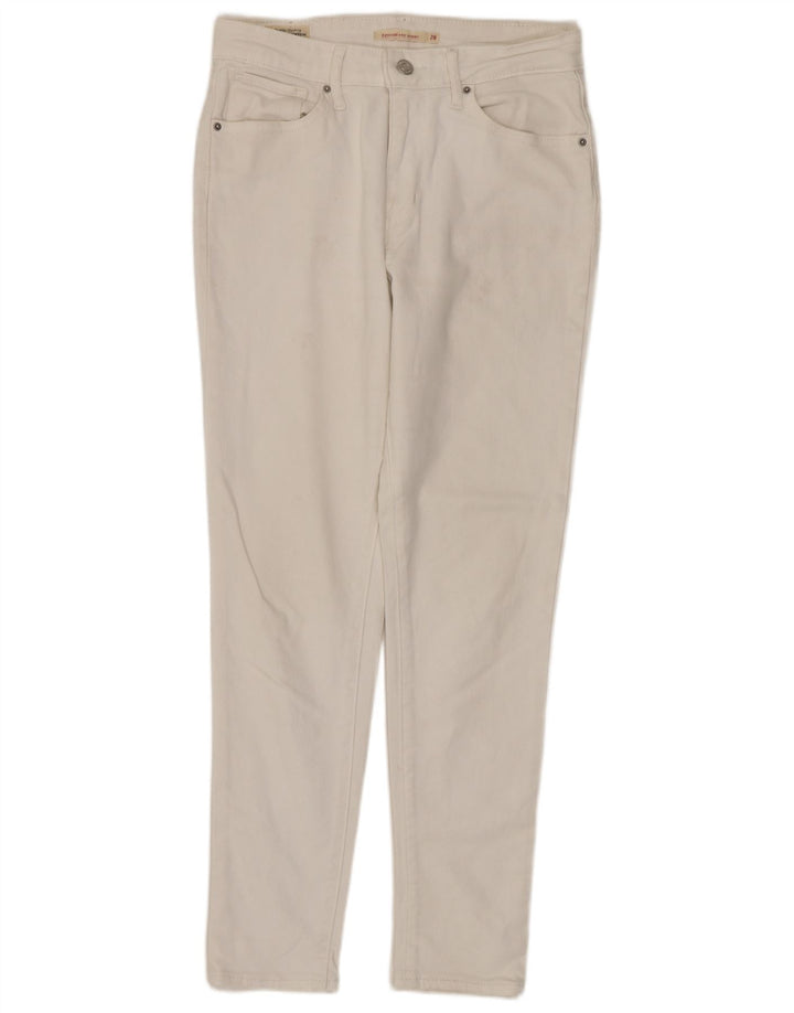 LEVI'S Damen 721 High Rise Skinny Jeans W28 L27 Weiße Baumwolle