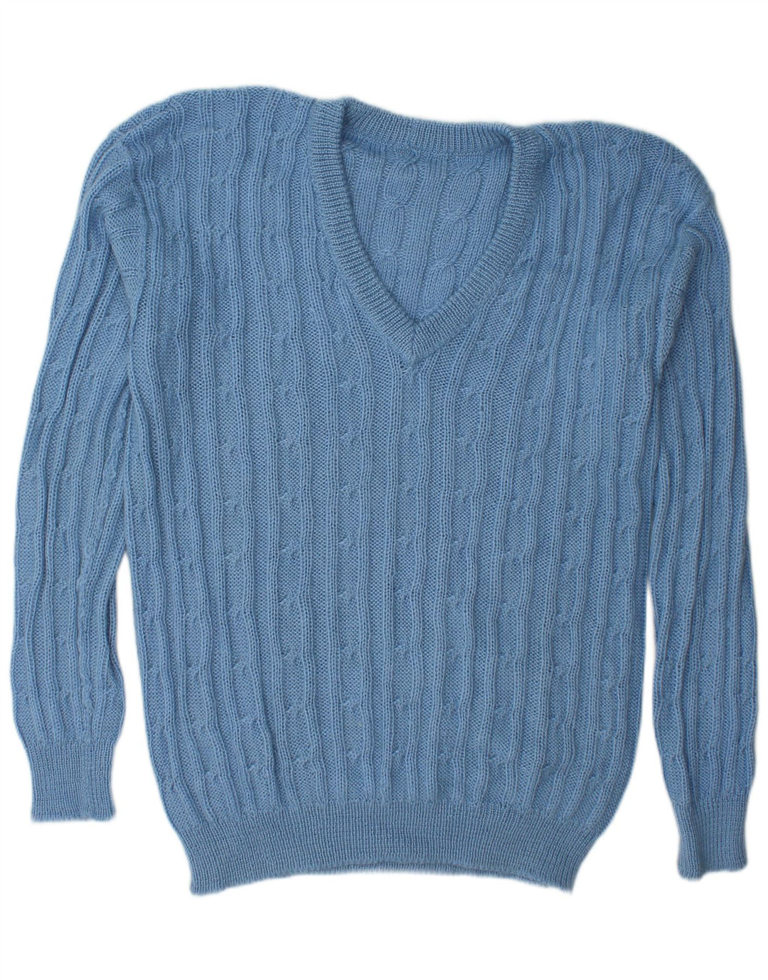 Vintage Herren Pullover mit V-Ausschnitt XL Blau