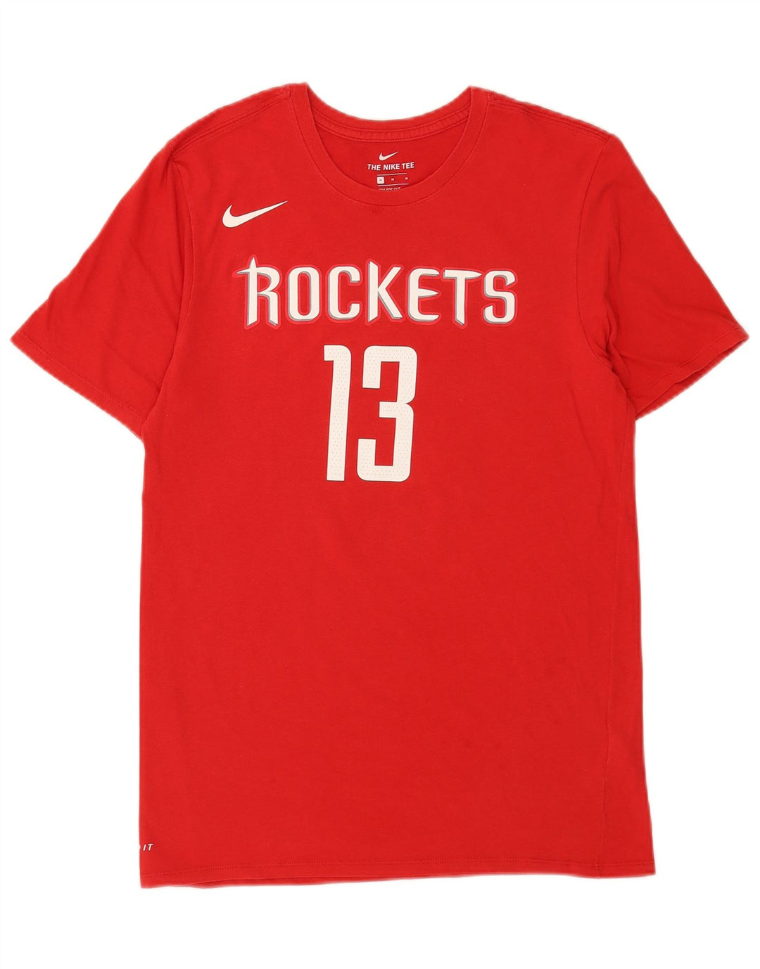Nike Herren Houston Rockets Grafik-T-Shirt aus mittelroter Baumwolle