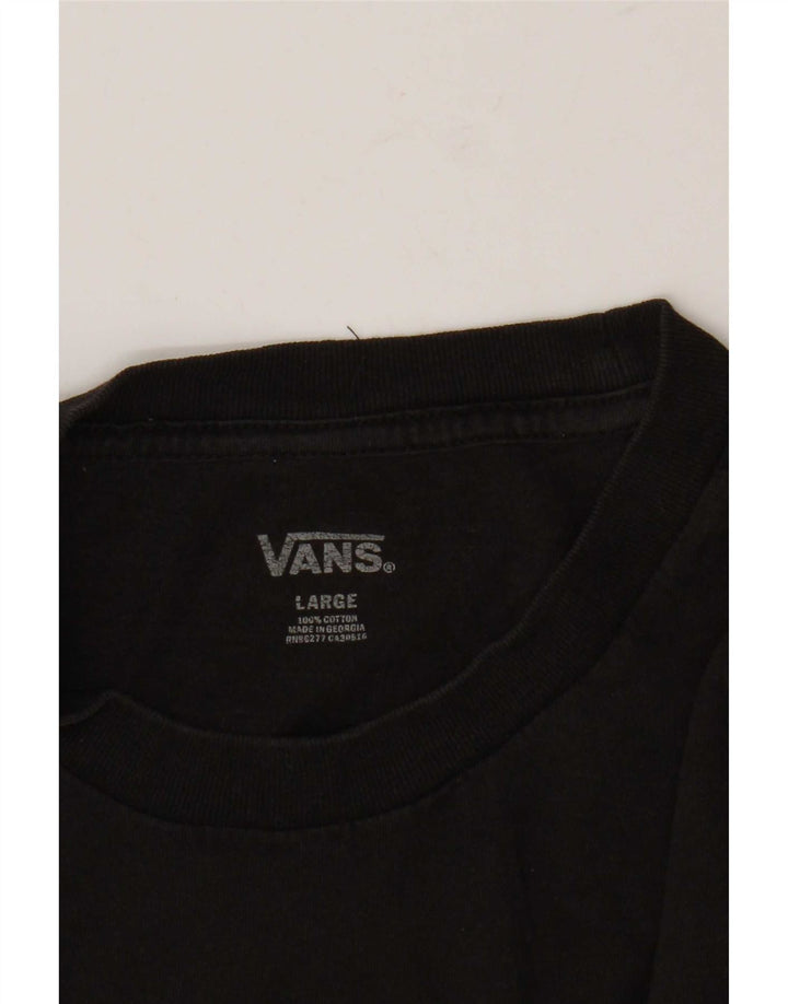 Vans Herren T-Shirt Top Large Schwarz Baumwolle