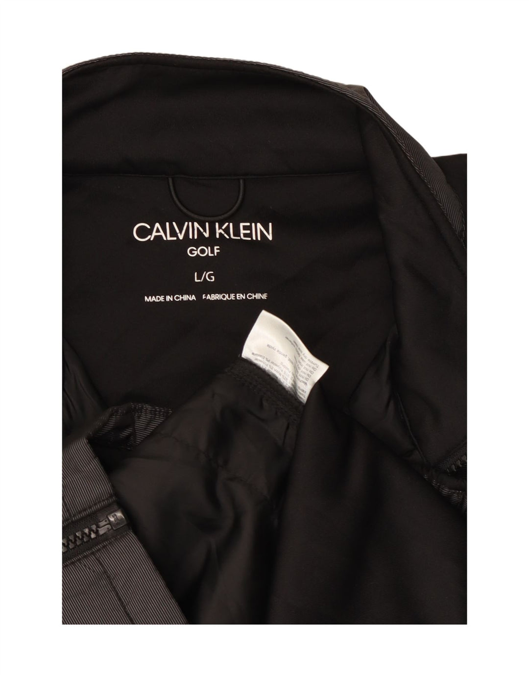 Calvin Klein Herren-Trainingsanzug-Top-Jacke, großes schwarzes Nylon