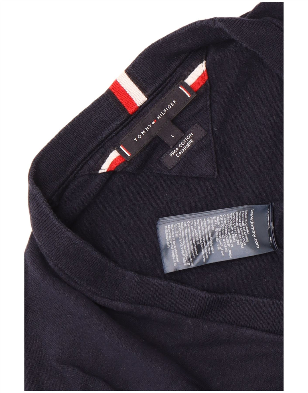 Tommy Hilfiger Herren-Strickjacke, groß, marineblau, Baumwolle